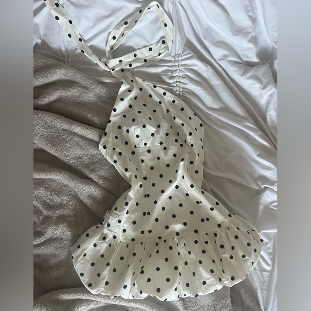Peppermayo Belina Scarf Polka Dot Mini Dress